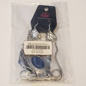 Paparazzi Amazon Amulet Blue Necklace Earring Set‎ Boho Artsy